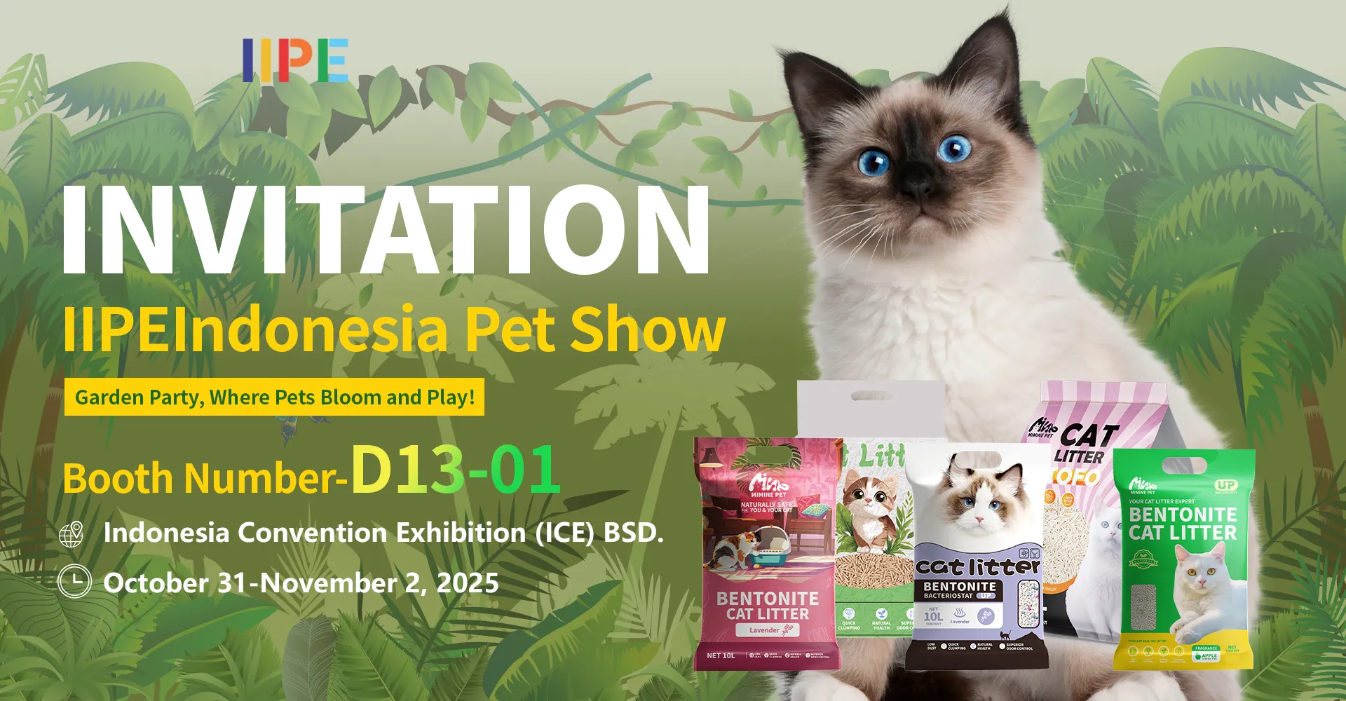 Invitation to the Cat Litter Exhibition in Indonesia
