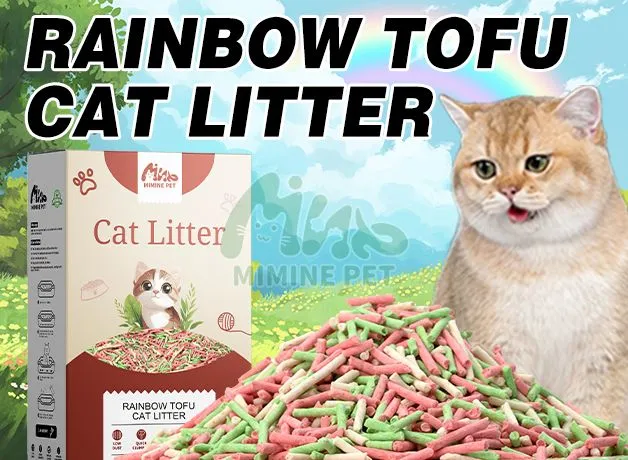 Rainbow Tofu Cat Litter