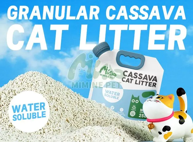 water-soluble granular cassava cat litter